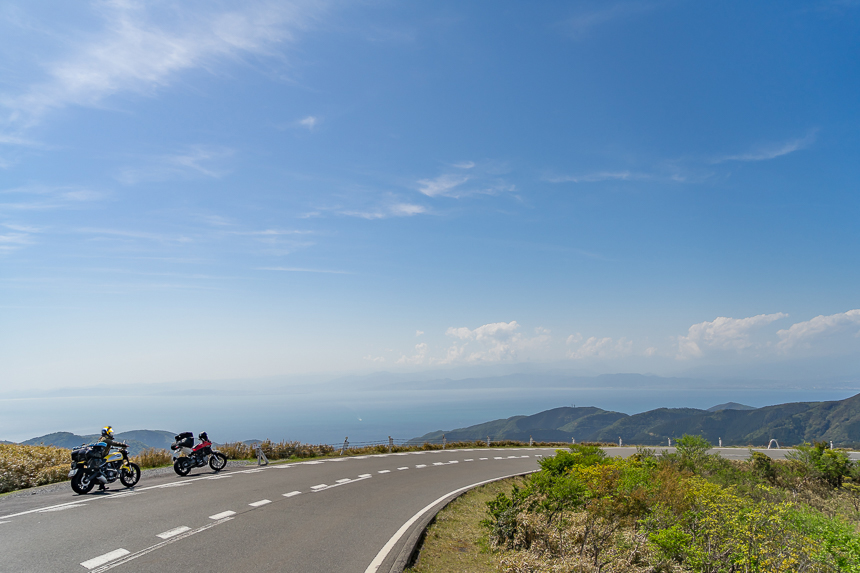 西伊豆スカイラインから見える駿河湾　NUDA900R　Ducati Scrambler