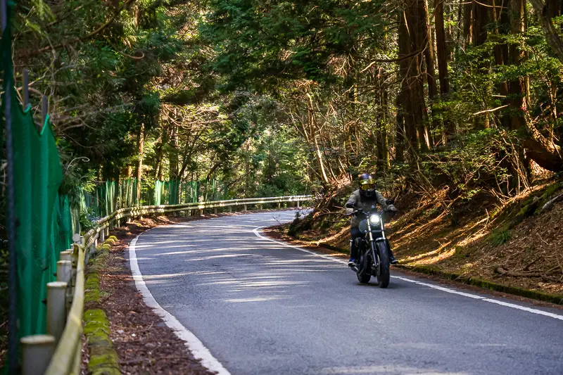 兵庫県道292号線を走るスポーツスター