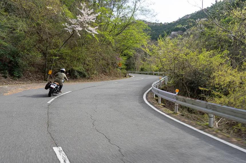 兵庫県道141号線を走るスポーツスター