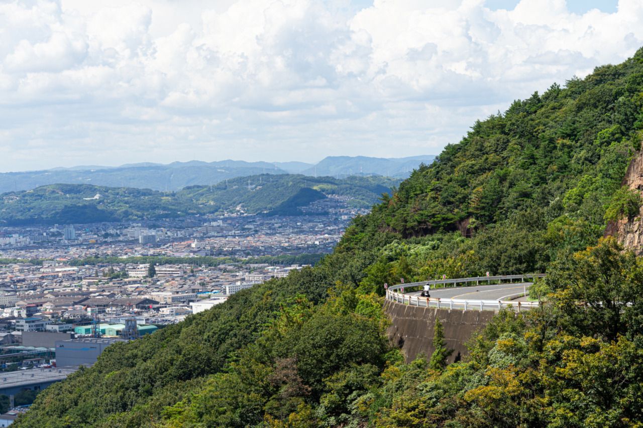 鷲羽山スカイラインを走るカゲ美