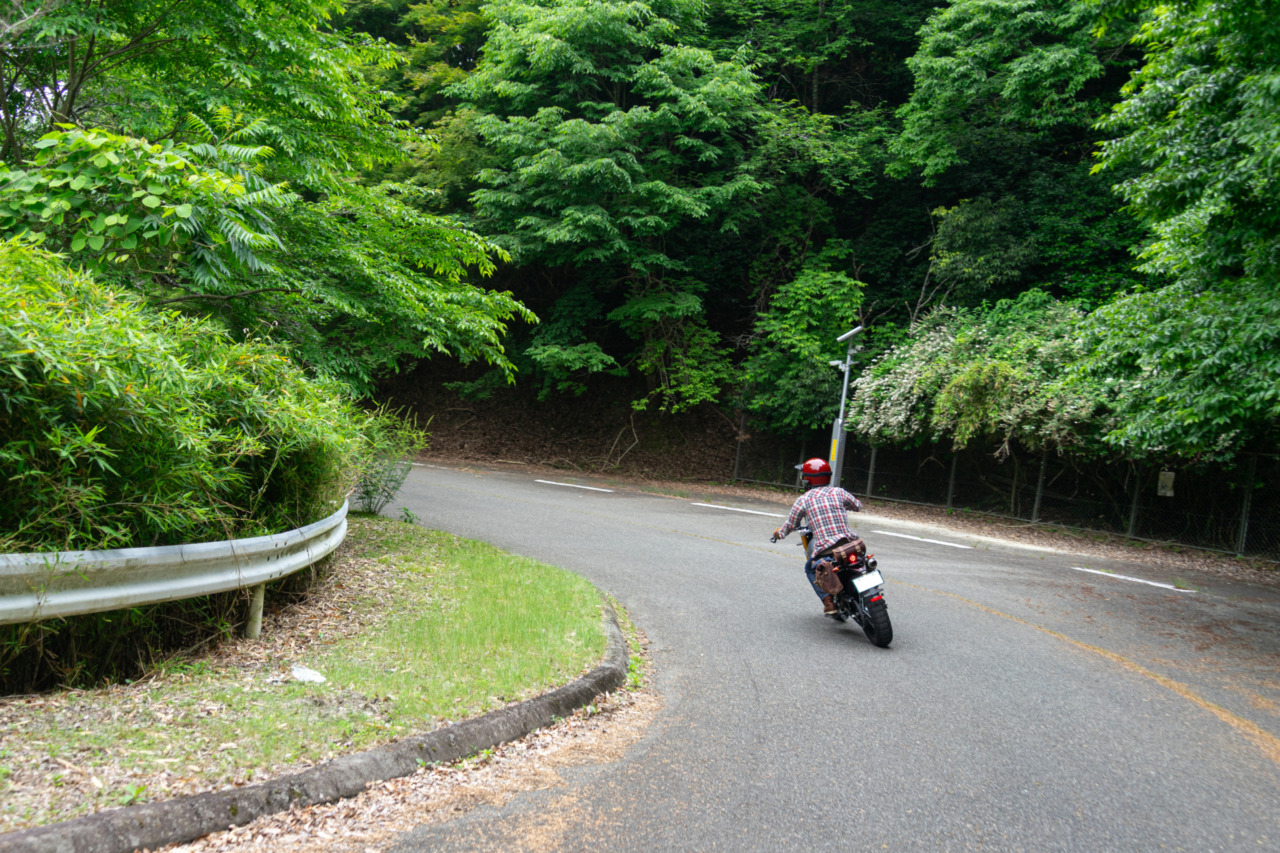 知明湖展望台の道