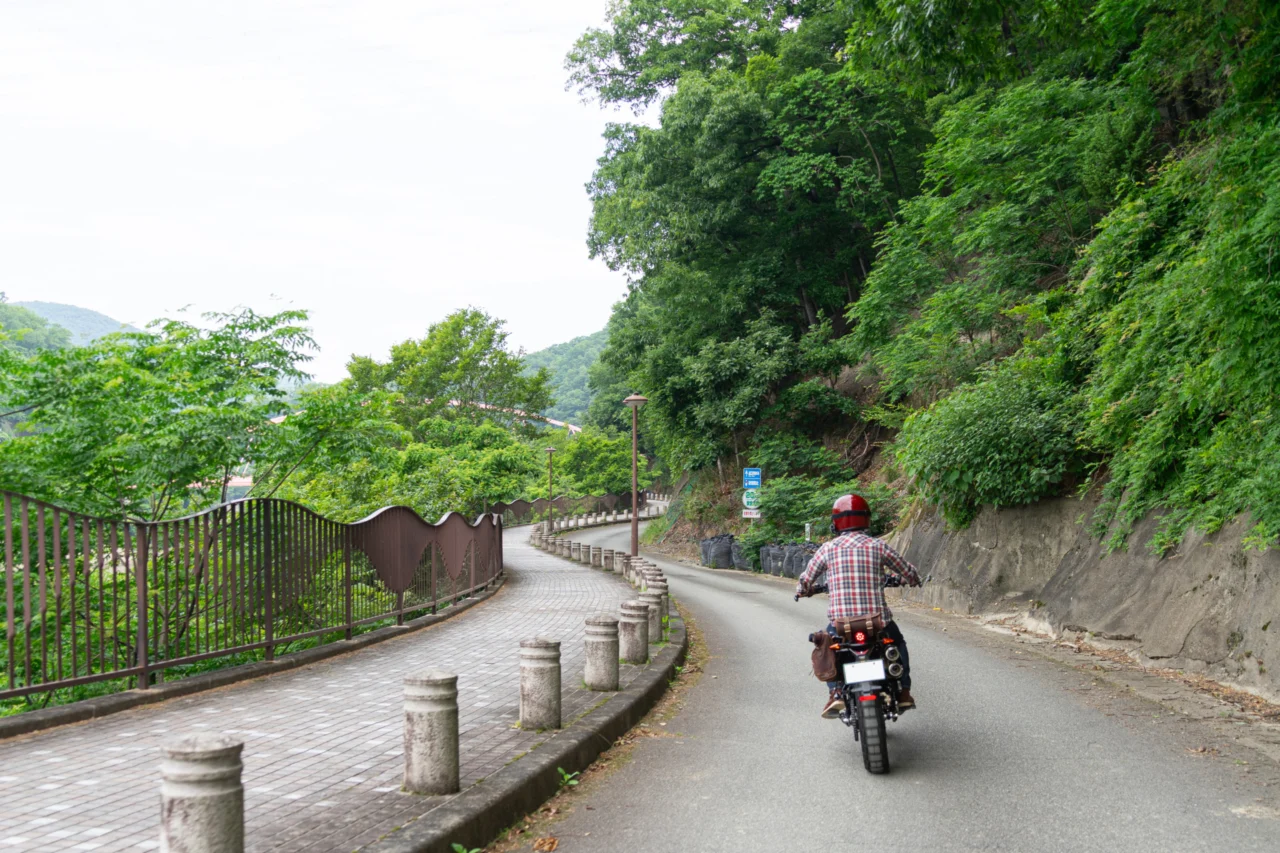 知明湖展望台のクネクネ道