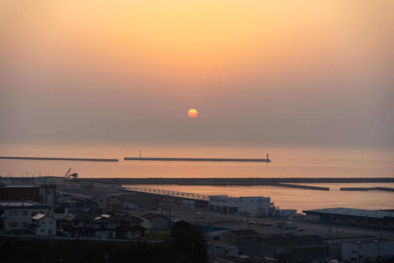 道の駅 ゆうひパーク浜田の夕日
