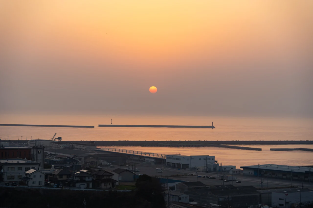 道の駅 ゆうひパーク浜田の夕日