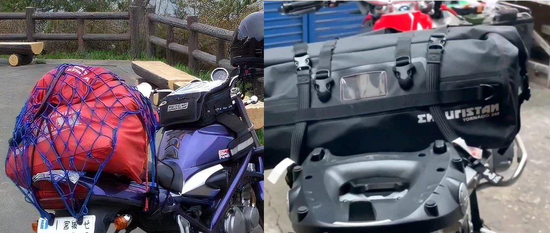 日本2周ライダーが解説】荷物積載の必需品“積載ネット＆ベルト”の