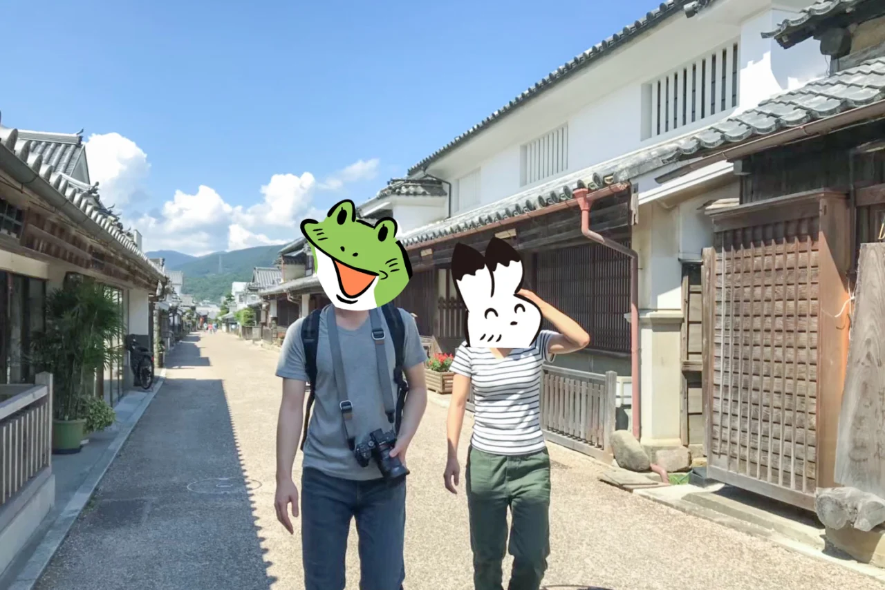 うだつの町並みを散策するカゲモト